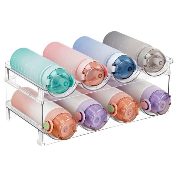 Nevenka 2Pcs Water Bottle Organizer Stackable Bottle Storage Rack