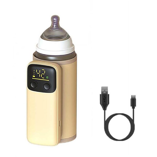 Nevenka Portable Bottle Warmer 8000 mAh Rechargeable Milk Warmer Yellow