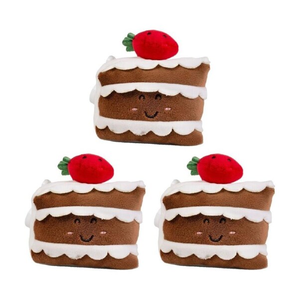 3PK Living Nature Little Clips Dessert Keychain Plush Fun Toy Assorted