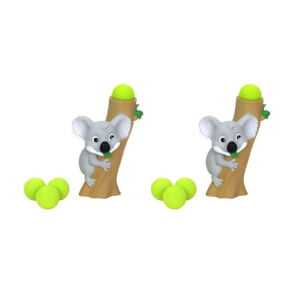 2PK Hog Wild Koala Popper Soft Foam Ball Shooter Indoor/Outdoor Fun Toy
