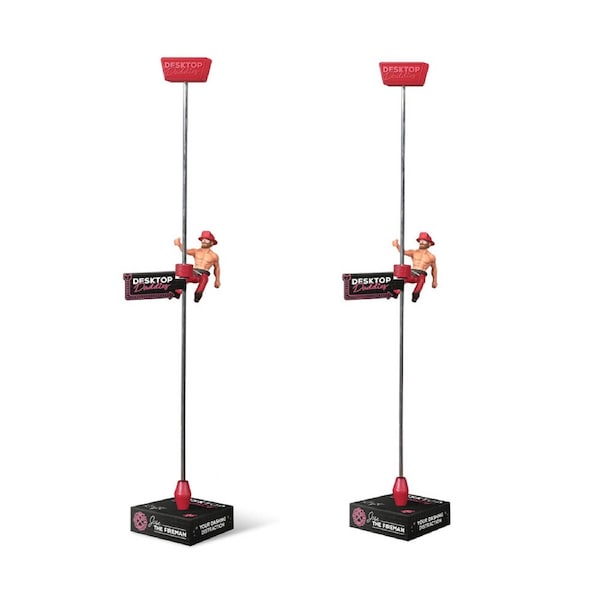 2PK Bubblegum Stuff Desktop Daddies Fireman Interactive Gift Funny Desk Toy