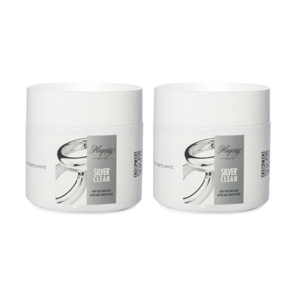 2PK Hagerty White Line Silver Cleaning Bath Metal/Jewellery Accessory 125ml