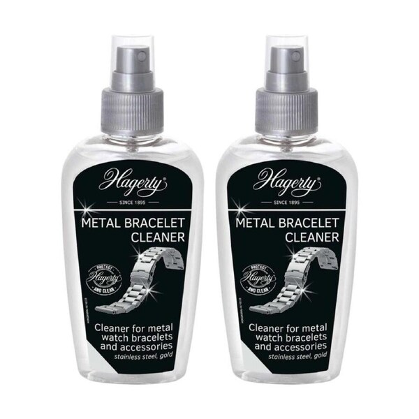 2PK Hagerty Metal Bracelet Cleaner Clean Watch Bands/Bracelets Gold/Steel 125ml