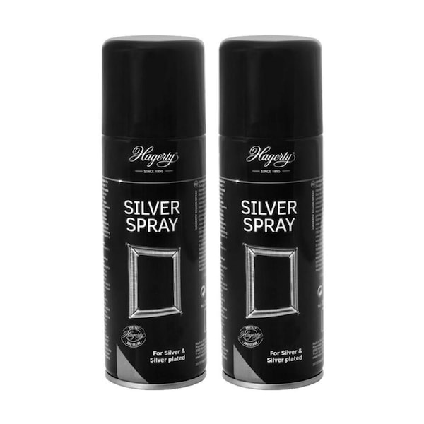 2PK Hagerty Silver Cleaning Spray Metal Cleaner/Polish Maintain Shine 200ml