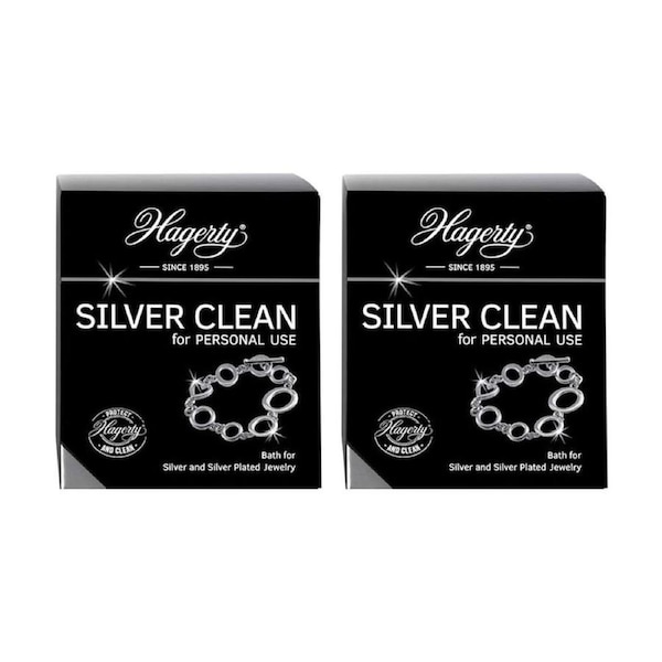 2PK Hagerty Silver Jewellery Cleaning Solution/Bath Metal Care Accessory 170ml