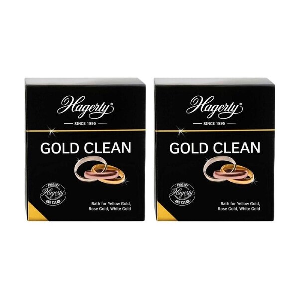 2PK Hagerty Gold Clean Bath Jewellery Care Tool/Accessory Shine Restorer 170ml