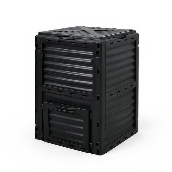 Glasshaus Co. 300L Compost Bin, BPA Free Composter, Weatherproof Large Outdoor Garden Composting Bin