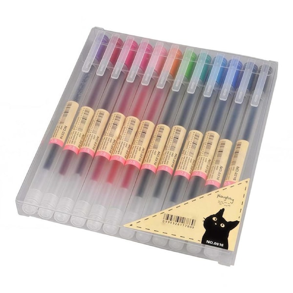 Nevenka 12Pcs Premium Gel Ink Pen 0.5mm Fine Point Ballpoint Pen