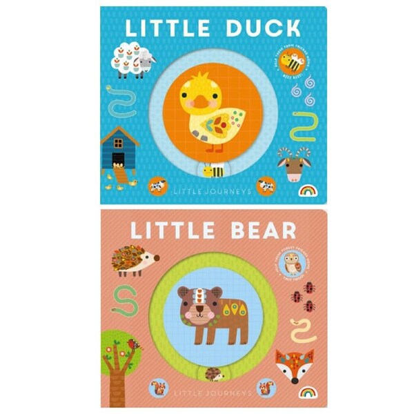 2pc Really Decent Books Small Journeys Little Bear & Little Duck Board Book 3Y+