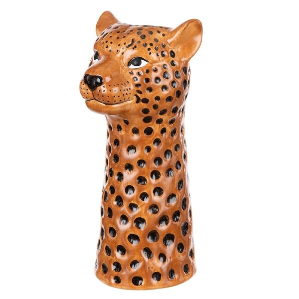 Emporium Lennon Cheetah Vase Multi 12x11x25cm