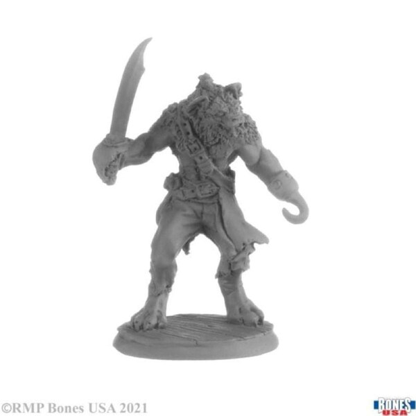 Reaper Miniatures - Hakkle Blackhook Gnoll Pirate