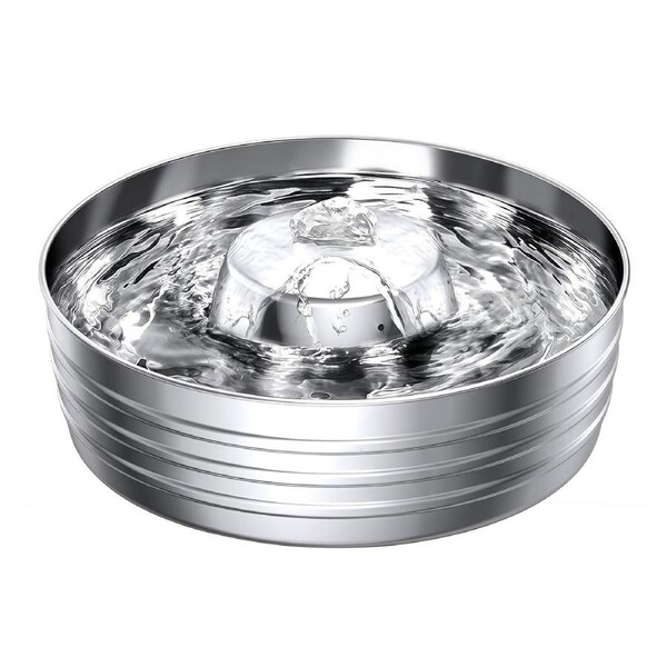 YES4PETS 3.78L Automatic Electric Pet Water Fountain Dog Cat Stainless Steel Feeder Bowl Dispenser