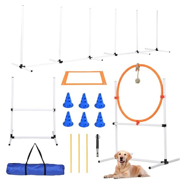 Advwin Dog Agility Training Equipment Pet Outdoor Game Dog Agility Course Backyard Set
