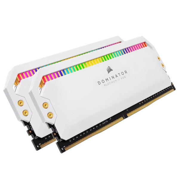 Corsair Dominator Platinum RGB 16GB (2x8GB) DDR4 3600MHz C18 1.35V UDIMM XMP 2.0 White Heatspreaders Desktop PC Gaming Memory