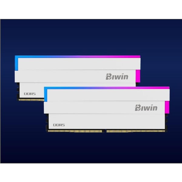 BIWIN DDR5 Memory DW100 DDR5 RGB Memory 6000mhz 32GB (16GB*2) CL30-38-38-76 1.35V WHITE B5DW100326030ER2G-CW001