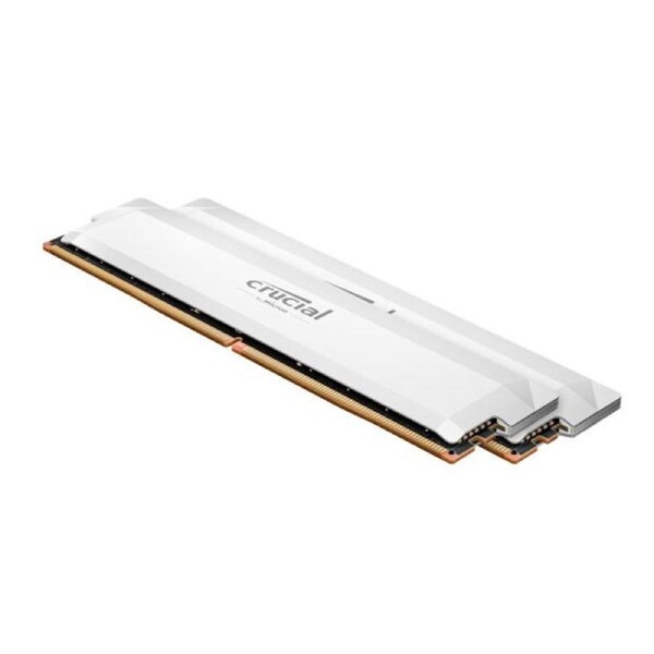 Crucial Pro 32GB (2x16GB) DDR5 UDIMM 6400MHz CL38 White Heat Spreader Support Intel XMP AMD Ryzen Desktop PC Gaming Memory