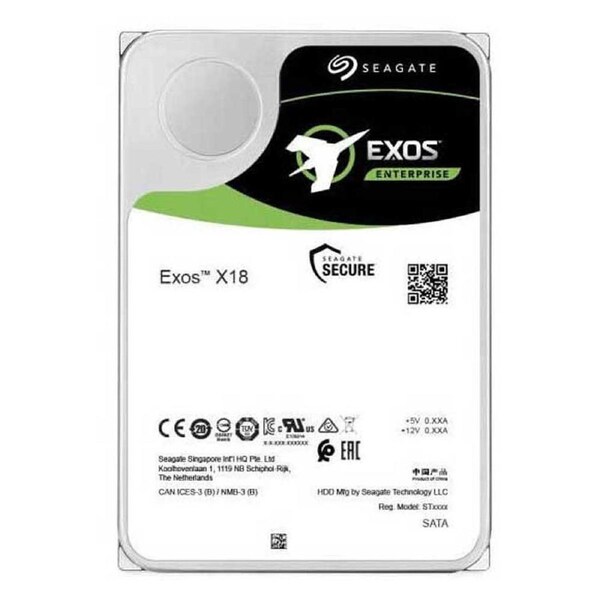 Seagate Exos X18 ENTERPRISE 512E INTERNAL 3.5' SATA DRIVE, 12TB, 6GB/S, 7200RPM, 5YR WTY