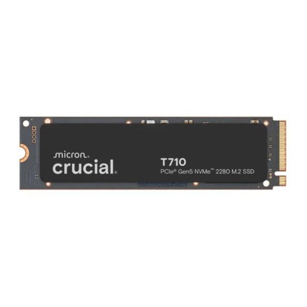 Crucial T710 1TB PCIe Gen5 NVMe 2280 SSD - 14900/13700 MB/s R/W 600TBW 2.2M IOPs 1.5M hrs MTTF with DirectStorage for Intel & AMD 5yrs