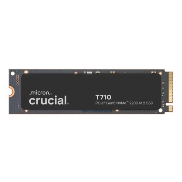 Crucial T710 2TB PCIe Gen5 NVMe 2280 SSD - 14500/13800 MB/s R/W 1200TBW 2.3M IOPs 1.5M hrs MTTF with DirectStorage for Intel & AMD 5yrs