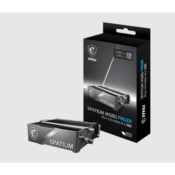 MSI SPATIUM M580 PCIe 5.0 NVMe M.2 FROZR 2TB, 4GB LPDDR4, Sequential Read up