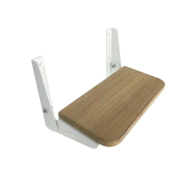 Fold-Up Footrest With Teak And Aluminum Hardware