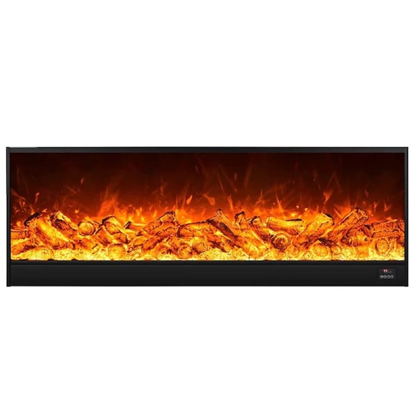 Electric Fireplace Heater With Simulated Flame And Decorative Cabinet