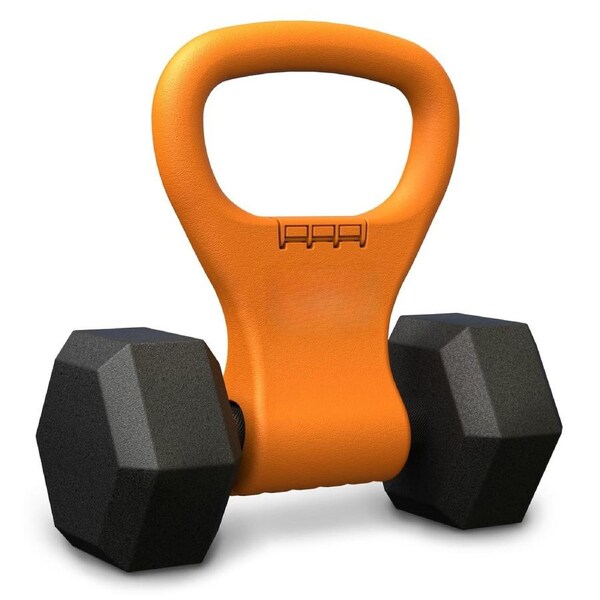 1Pc Fitness Adjustable Kettlebell Grip - Portable Weightlifting Handle(Orange)