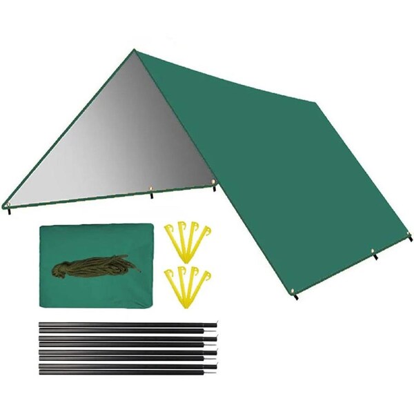 Waterproof Camping Tarp Sunshade Uv Protection Tent (Green)
