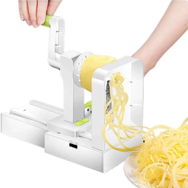 Foldable Vegetable Spiralizer With Extra Blade Box