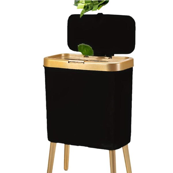 Anti-Odor Lid Trash Can With Heightening Legs