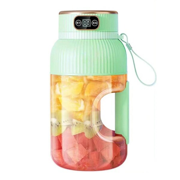 Electric Fruit Juicer Cup 1200ml Wireless Smoothie Blender Green