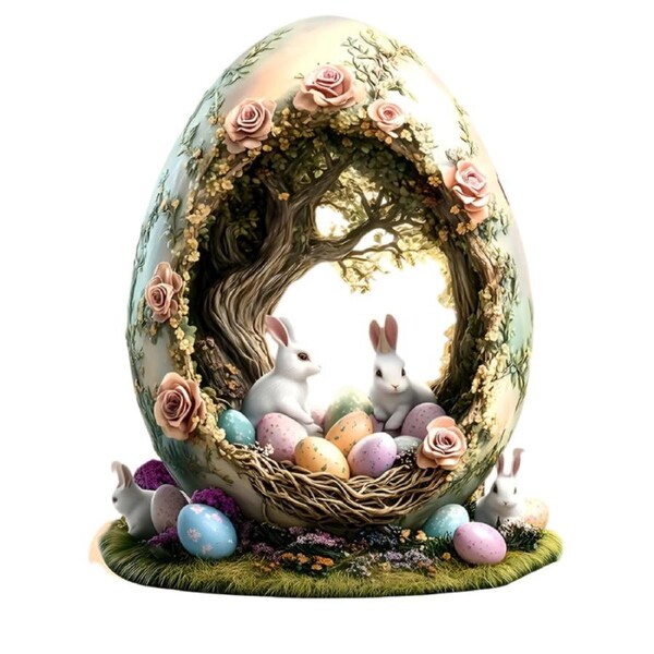 Bohemian Rabbit Acrylic Tabletop Decor for Home & Office