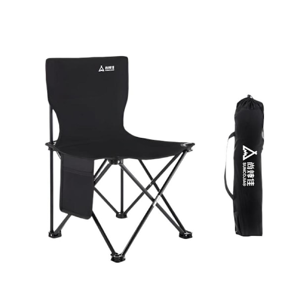 Portable Folding Steel Camping Chair with Backrest