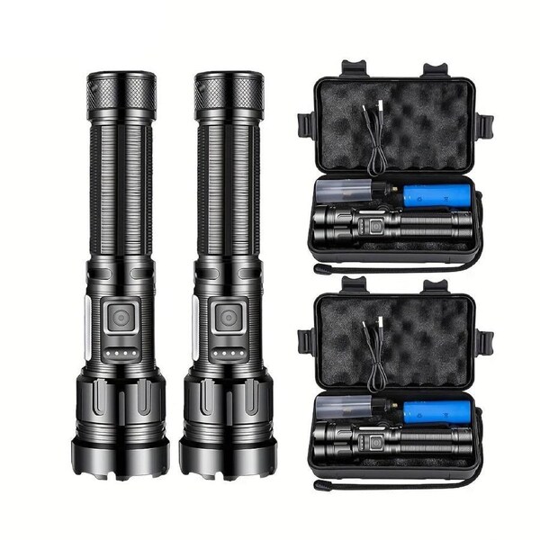 LED Flashlight with COB Work Light Rechargeable (5000LM)