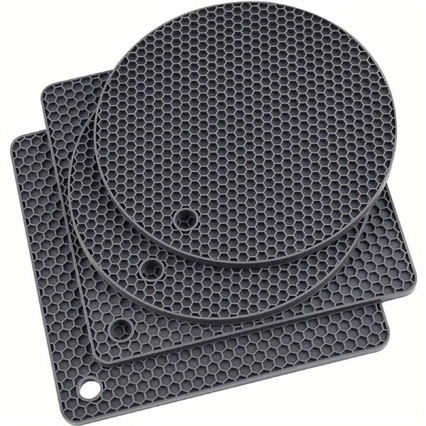 Silicone Trivets Set Heat-Resistant & Non-Slip (4PCS)