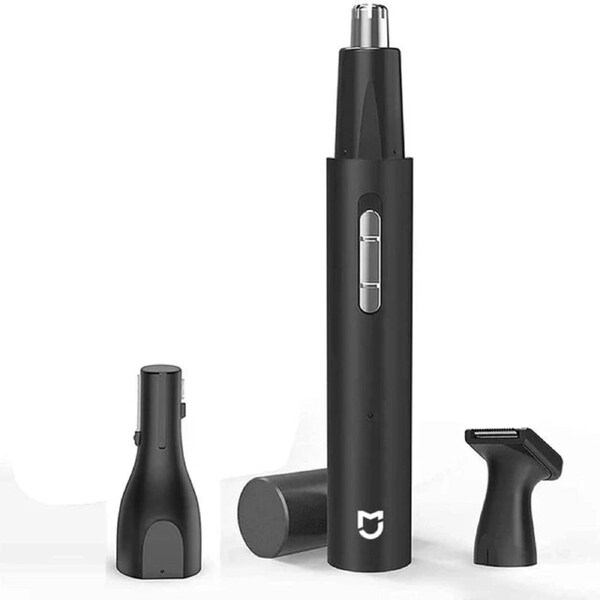 3-in-1 Electric Nose Ear Hair Trimmer Painless Rechargeable Clipper Black