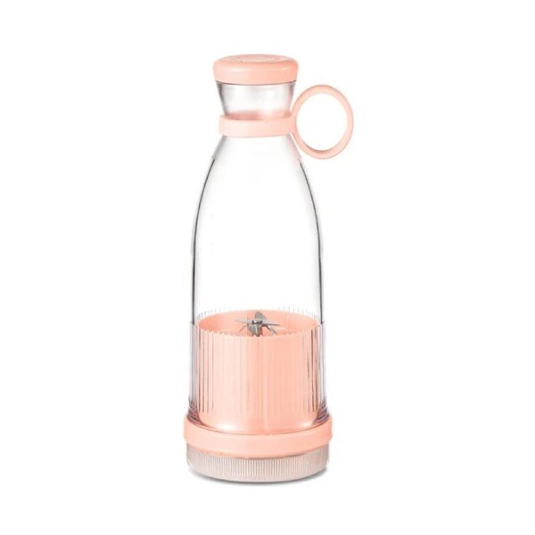 Electric Juicer Cup 6-Blade USB Portable Mini Blender Pink