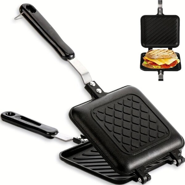 Double-Sided Grill Non-Stick Sandwich & Waffle Maker