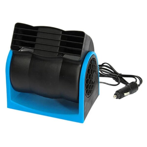 12V Adjustable Car Air Fan Dual Speed Silent Cooling Fan Blue