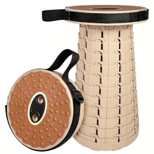 12-Level Folding Stool with PU Cushion Seat