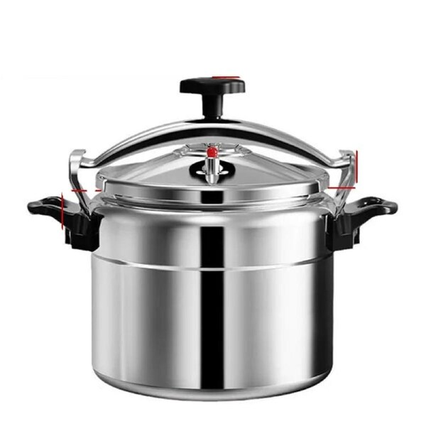 7L Heavy-Duty Aluminum Pressure Cooker Explosion-Proof Design Silver