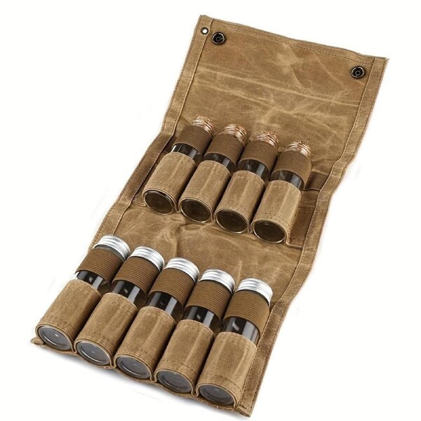 Portable Spice Jar Set with Canvas Bag (9pcs)