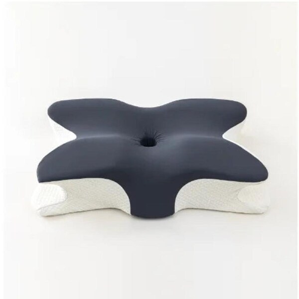 Butterfly-Shaped Orthopedic Memory Foam Pillow Cervical Neck Support Grey