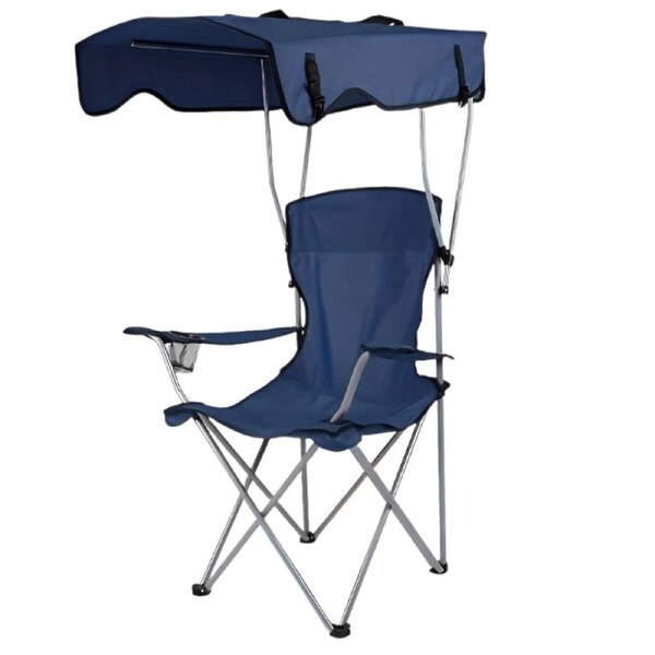 Outdoor Folding Chair Shade with Steel Frame Seat