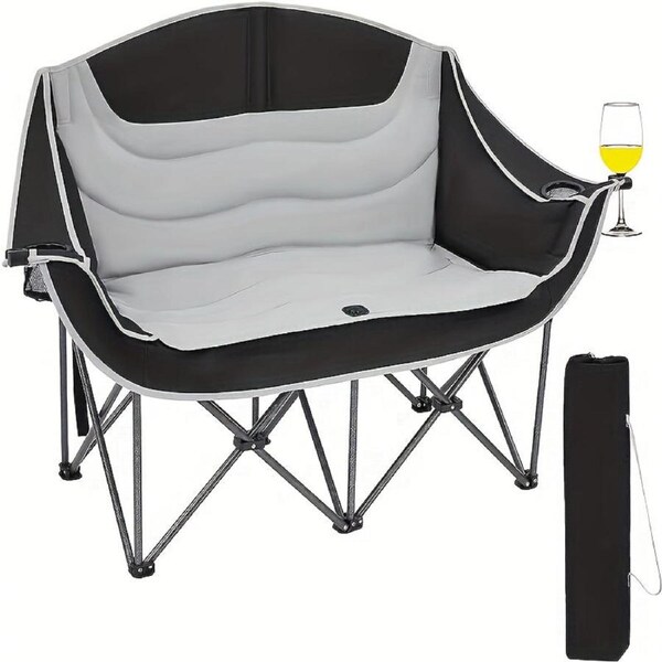 2-Person Folding Loveseat Camping Chair Outdoor