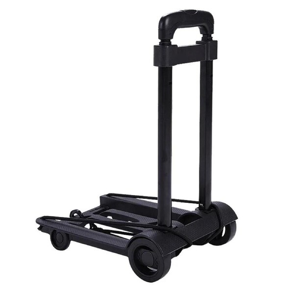 Foldable 4-Wheel Hand Truck Portable Cart Black