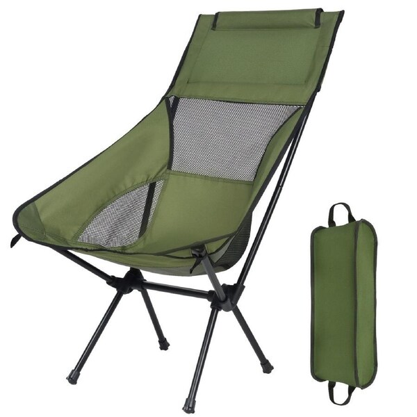 Folding Camping Chair Lightweight High Back Seat