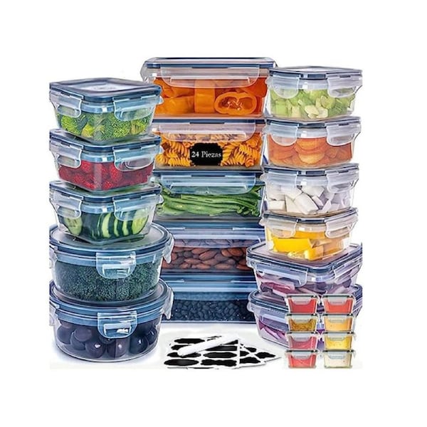 Plastic Salad Serving Containers Set (24-Piece)