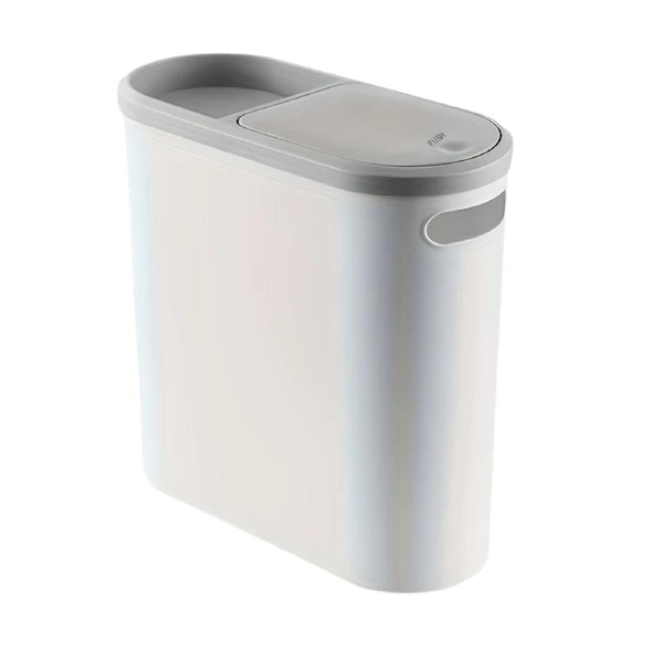 Slim Bathroom Trash Can with Lid