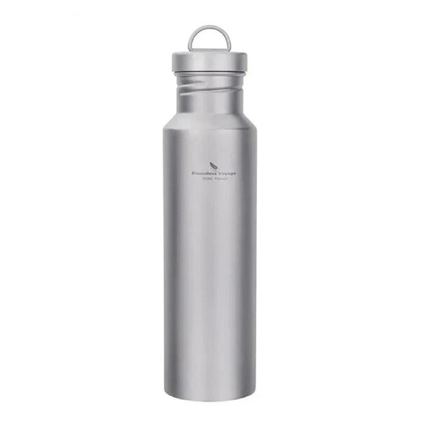 Titanium Water Bottle 750ml Lightweight Reusable Bottle Silver